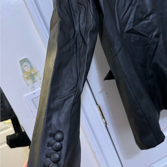 WeWoreWhat Notch Lapel Faux Leather Jacket - Picture 6 of 6